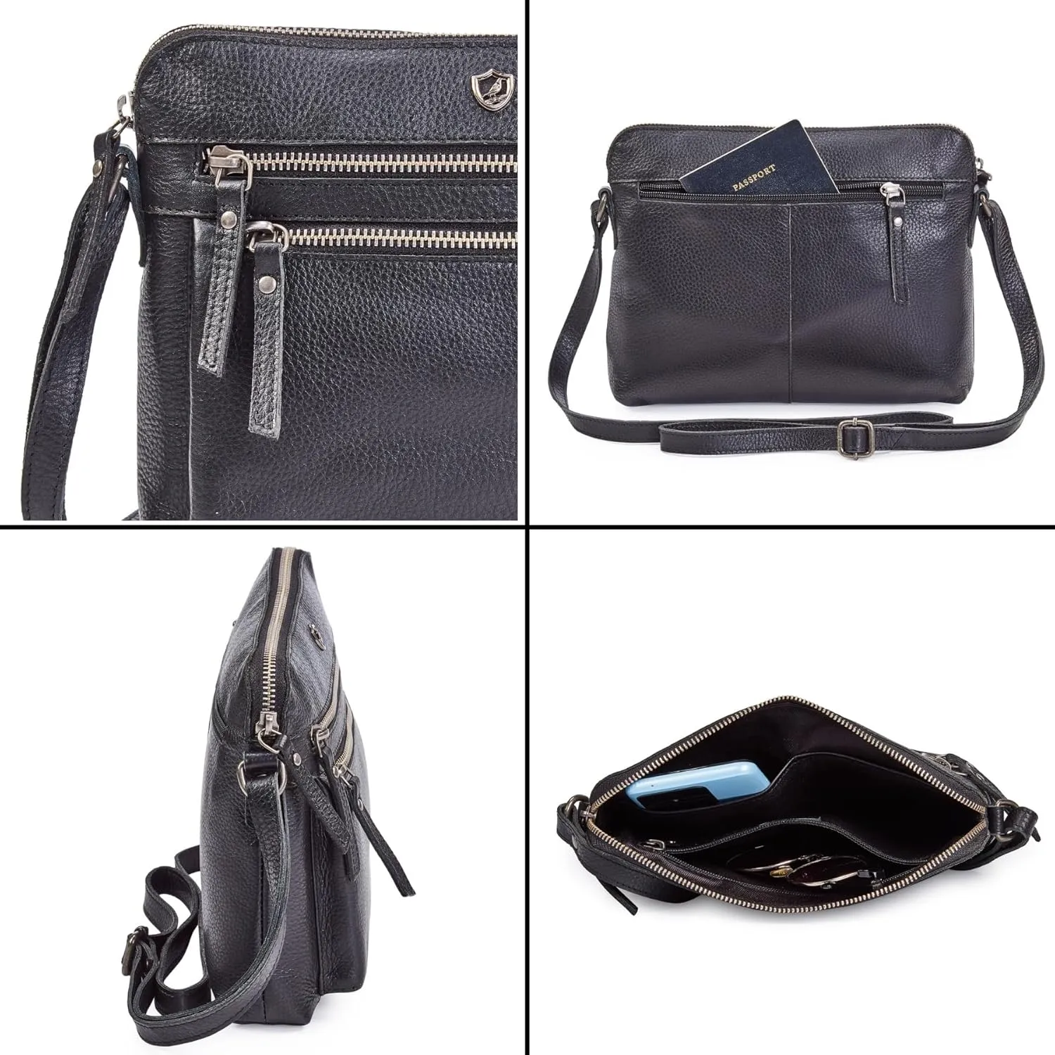 Cochoa Real Leather Soft Crossbody Bags for Women Small Purse Trendy Shoulder Sling Travel Crossover