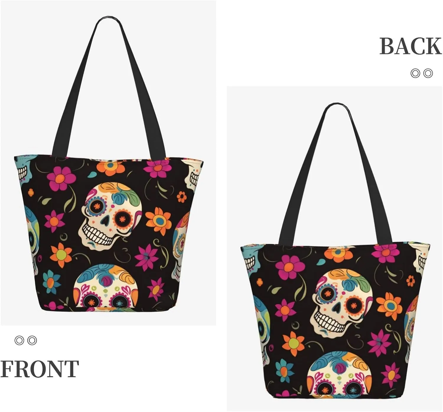 Colored Skeleton Women'S Multi-Faceted Shopping Bag, Lightweight, Large Capacity, Very Suitable For Daily Use