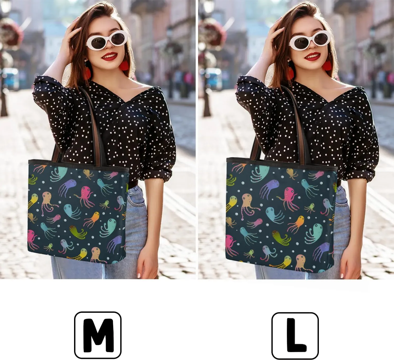 Colorful Octopus Tote Bag for Women Womens Handbags Tote Bags for Travel Beach Gym