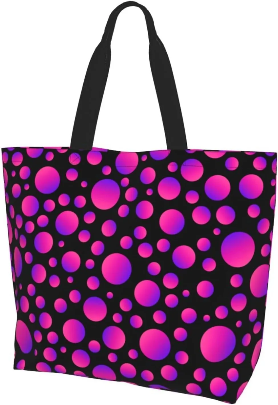 Colorful Polka Dots Cute Tote Bag Beach Bag Large Capacity Grocery Bag Reusable Shopping bags for Women