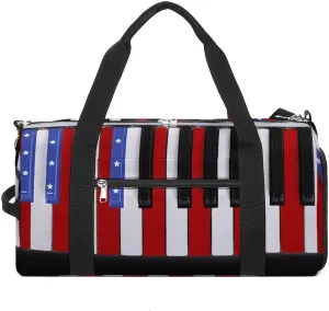 Colors American Flag Sports Tote Gym Bag for Women Men, Overnight Bag with Shoe Compartment Water Resistant
