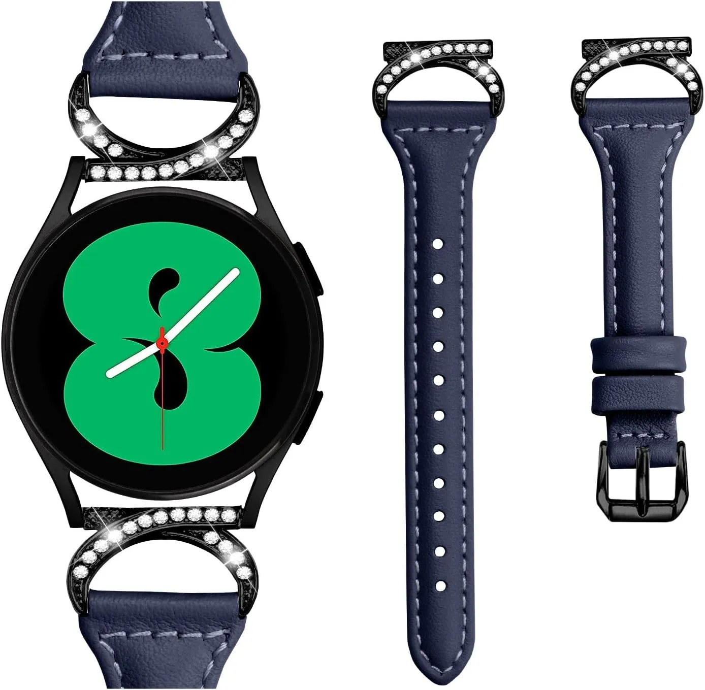 Compatible With Galaxy Watch 3 41mm Leather Band,Adjustable Wrist Strap with Metal Buckle for Galaxy Watch 42mm/Active/Active2/Gear S2 SmartWatch