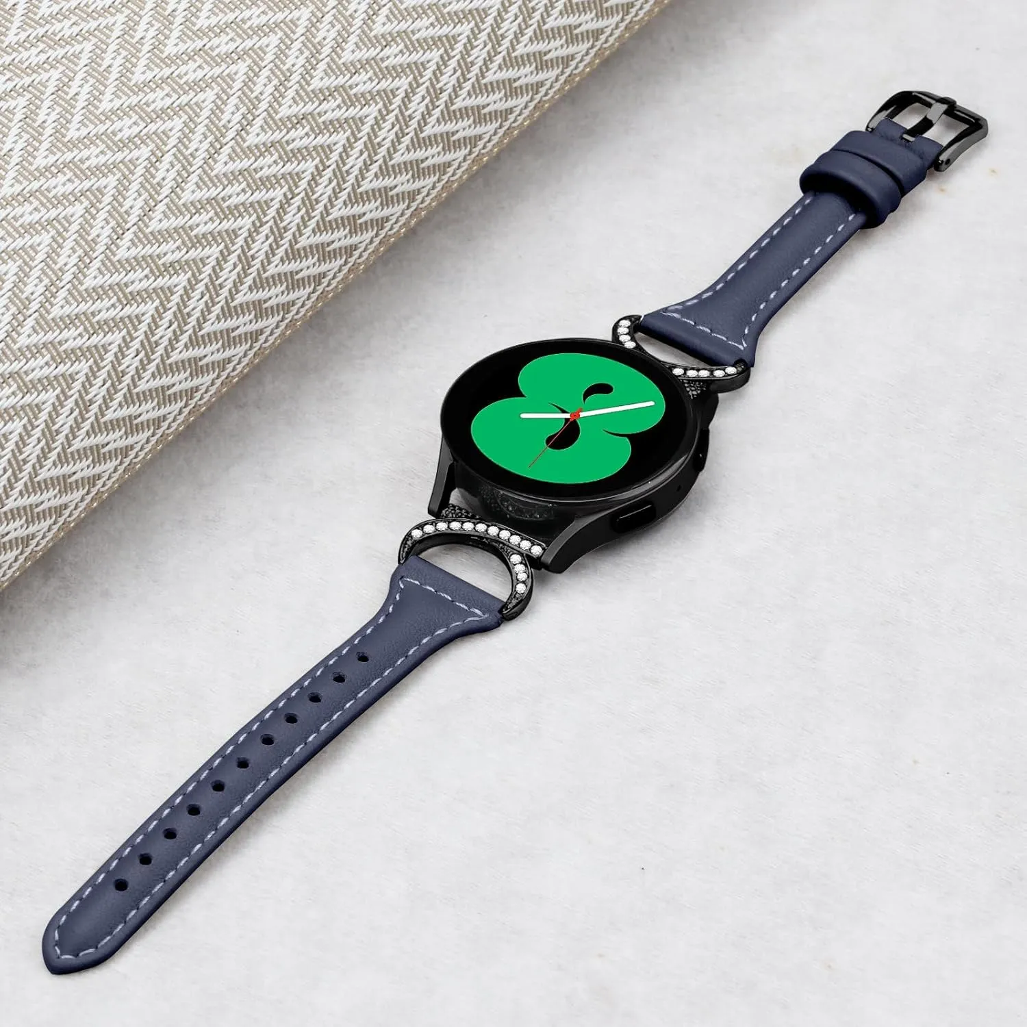 Compatible With Galaxy Watch 3 41mm Leather Band,Adjustable Wrist Strap with Metal Buckle for Galaxy Watch 42mm/Active/Active2/Gear S2 SmartWatch