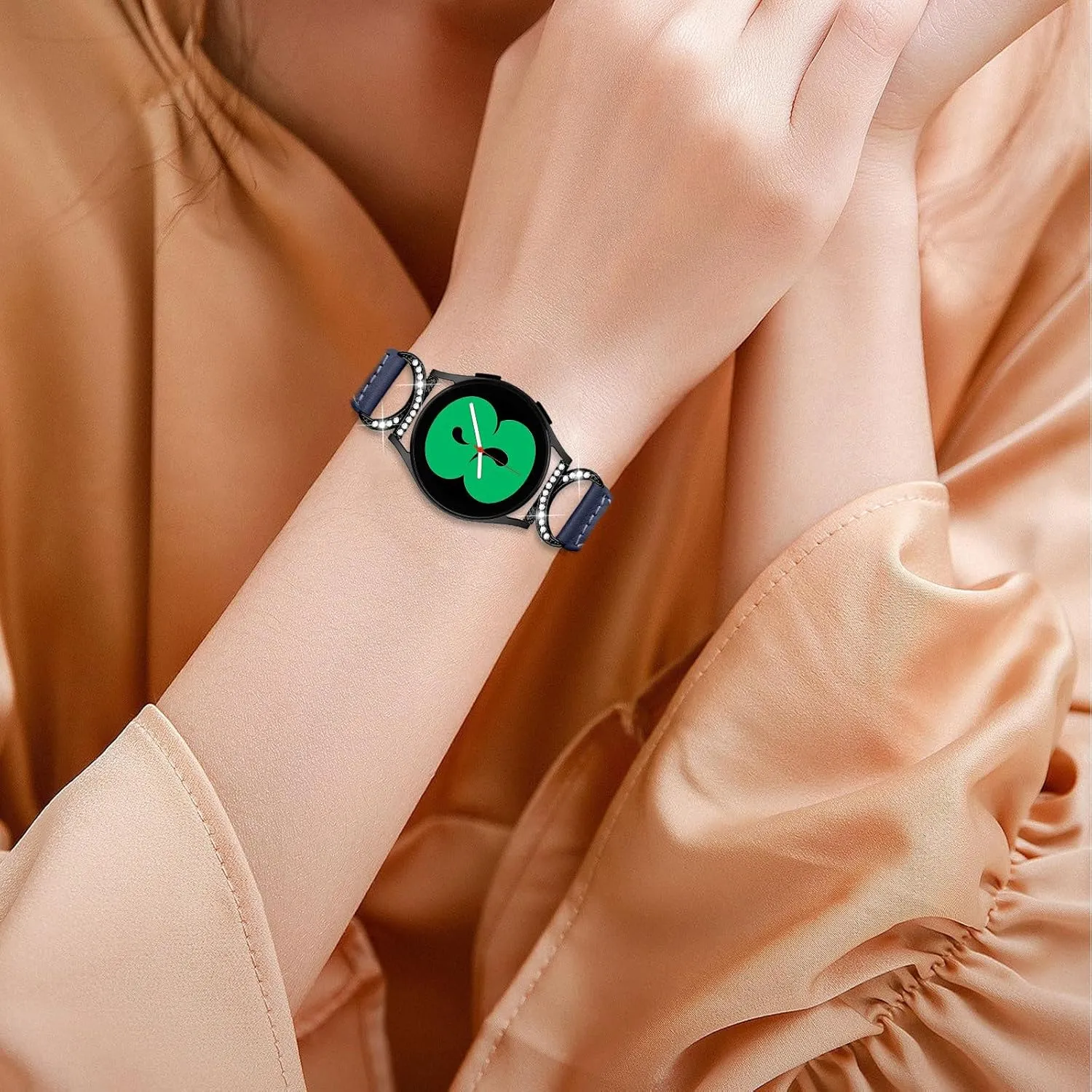 Compatible With Galaxy Watch 3 41mm Leather Band,Adjustable Wrist Strap with Metal Buckle for Galaxy Watch 42mm/Active/Active2/Gear S2 SmartWatch