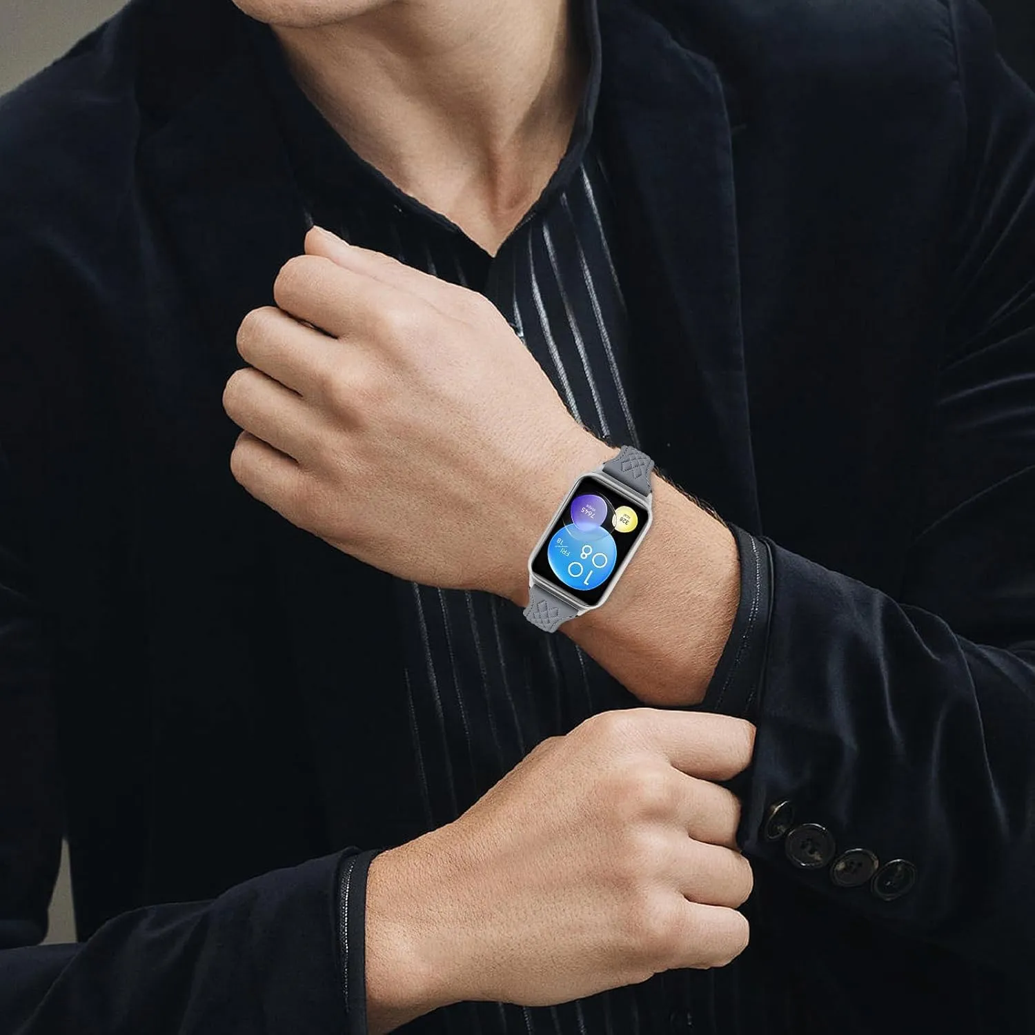 Compatible With Mi Band 8 Pro Band Replacement, Watch Strap Adjustable Business Watch Replacement Band for Mi Band 8 Pro
