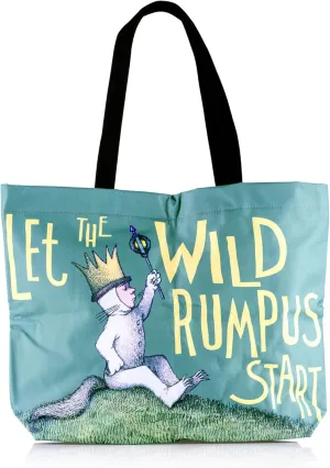 CON*QUEST Conquest Journals Where the Wild Things Are Tote Bag, Durable Woven Polyester, Secure Snap Closure, Inside Pocket, Patterned Inner Lining, 18'' x 14'' x 4'', Officially Licensed