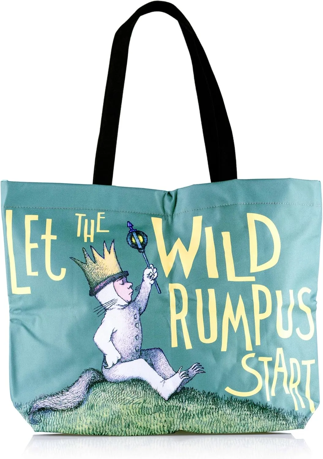CON*QUEST Conquest Journals Where the Wild Things Are Tote Bag, Durable Woven Polyester, Secure Snap Closure, Inside Pocket, Patterned Inner Lining, 18'' x 14'' x 4'', Officially Licensed