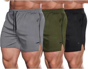 COOFANDY Men's 2 Pack Gym Workout Shorts Quick Dry Athletic Shorts 5 Inch Lightweight Sports Running Shorts with Pockets