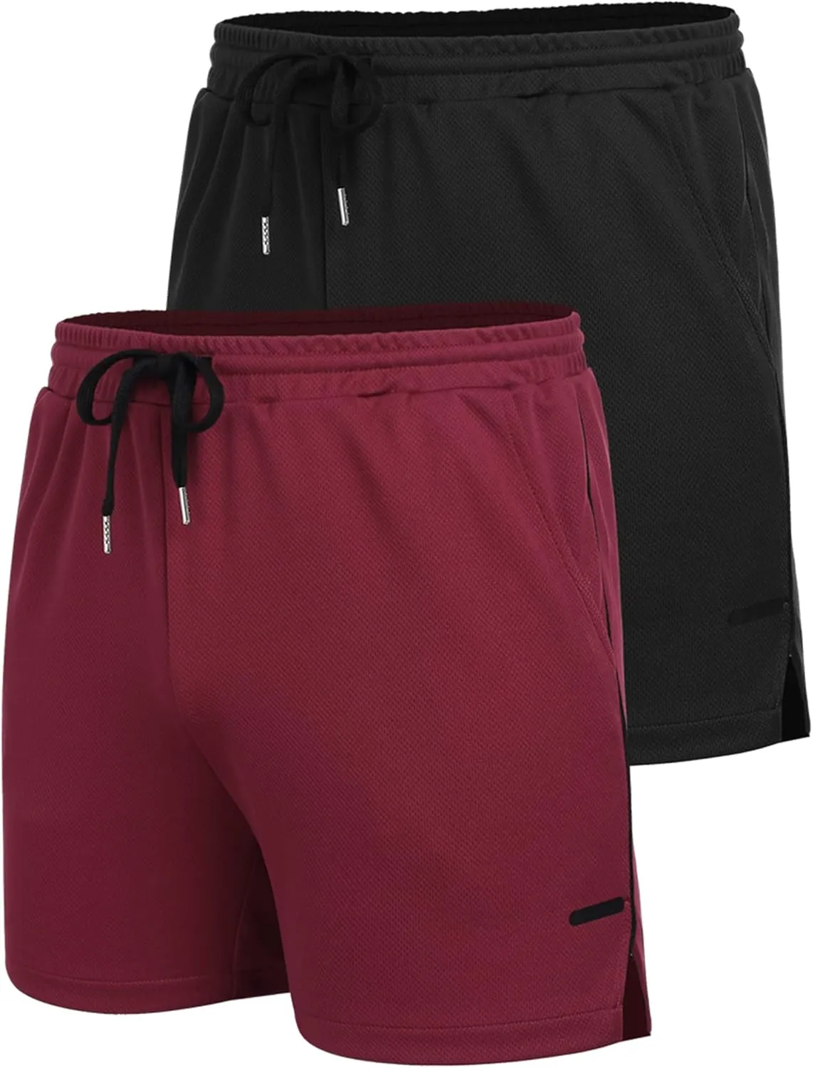 COOFANDY Men's 2 Pack Gym Workout Shorts Quick Dry Athletic Shorts 5 Inch Lightweight Sports Running Shorts with Pockets