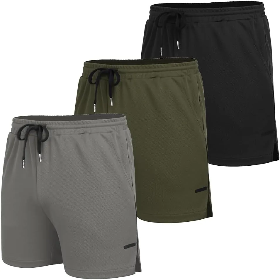 COOFANDY Men's 2 Pack Gym Workout Shorts Quick Dry Athletic Shorts 5 Inch Lightweight Sports Running Shorts with Pockets
