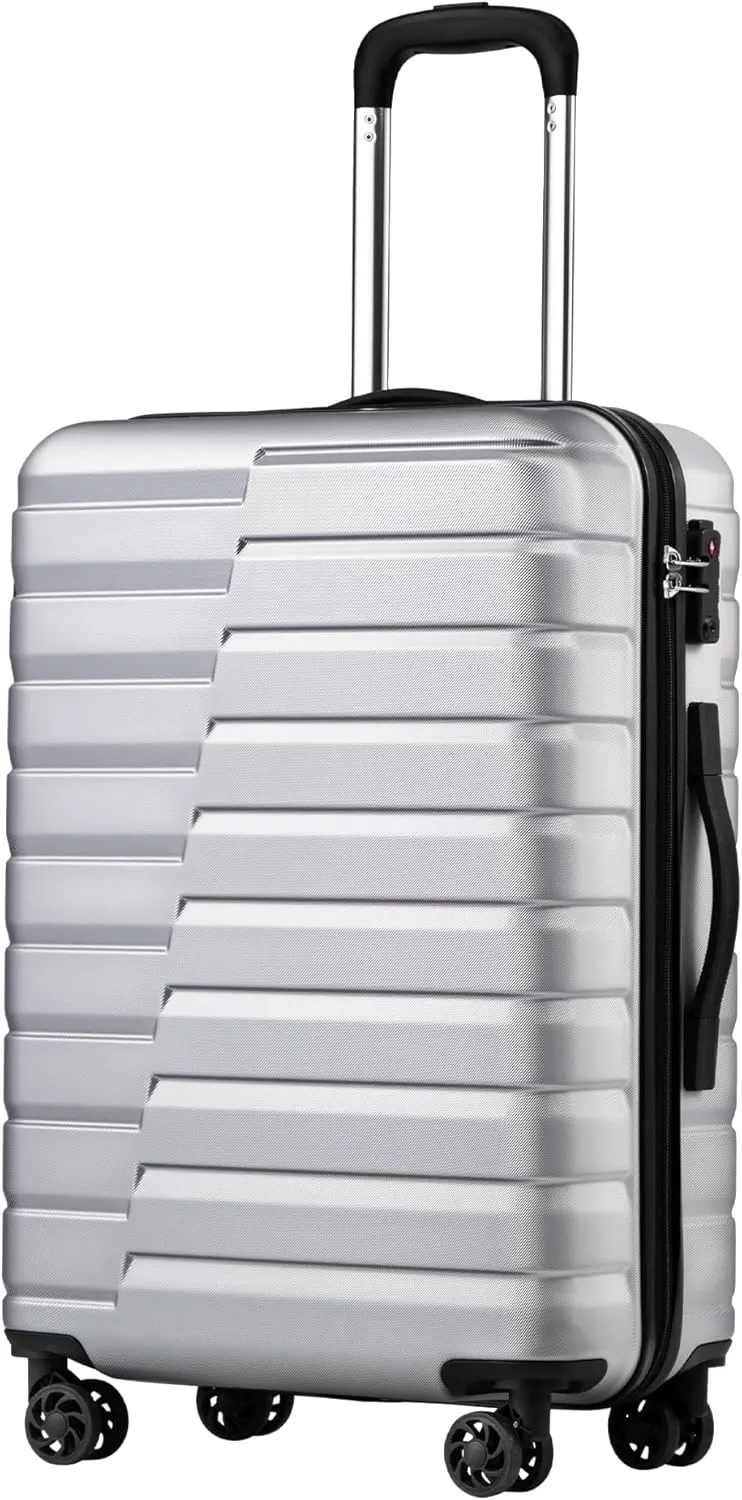 Coolife Luggage Suitcase Carry on Hardside PC ABS Spinner TSA Lock Telescopic Handle