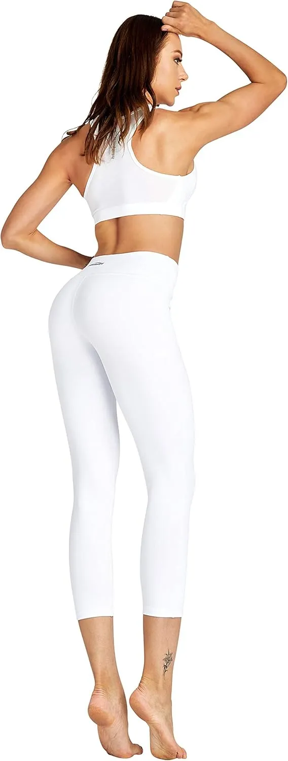 COOLOMG Women Yoga Leggings Running Tights Low Rise Leggings Workout Gym with Hidden Pockets