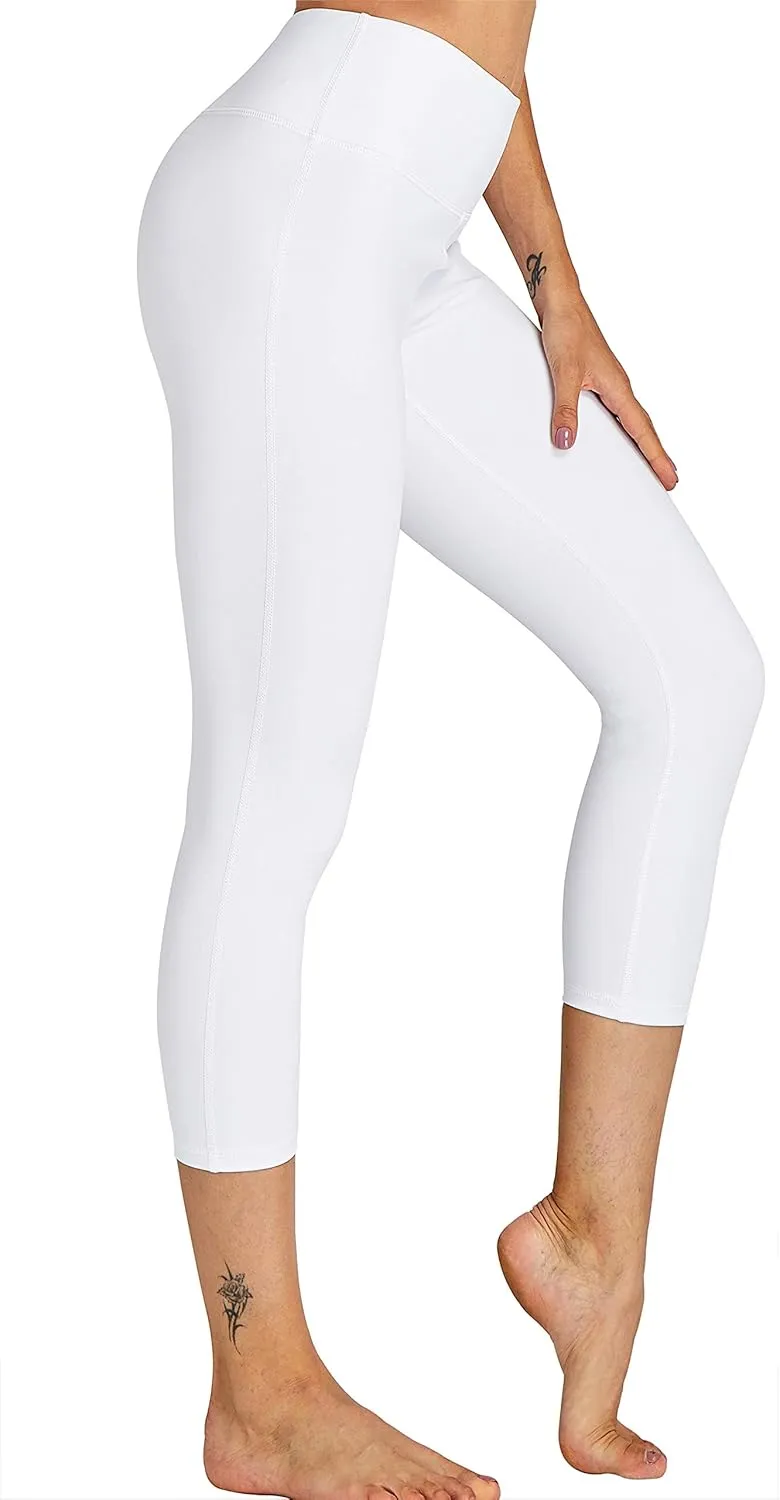 COOLOMG Women Yoga Leggings Running Tights Low Rise Leggings Workout Gym with Hidden Pockets
