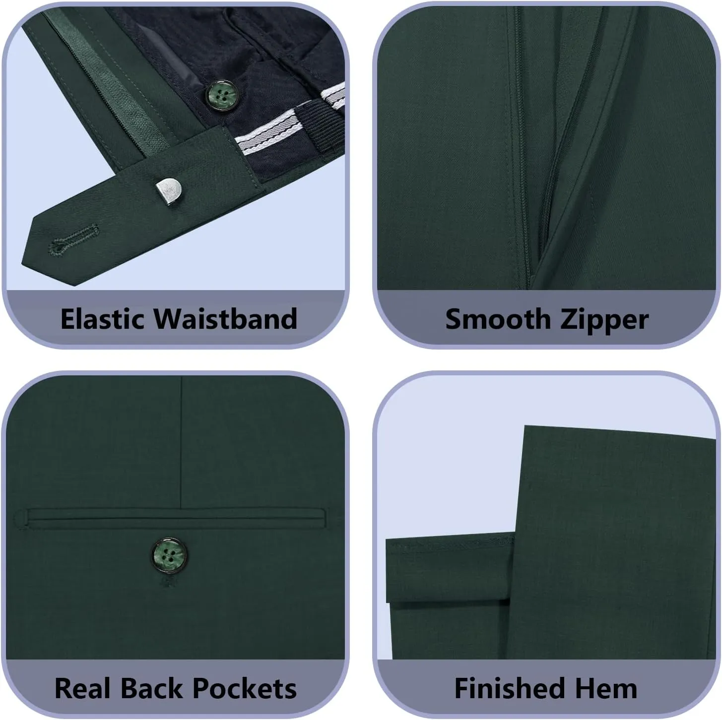 Cooper & Nelson 3 Piece Mens Suit Set, Slim Fit Suit for Men, Solid Jacket, Vest, Pants and Tie
