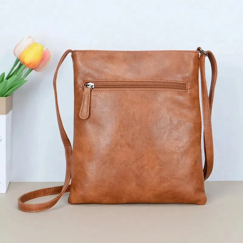Crossbody Bag in Faux Leather with Multiple Pockets