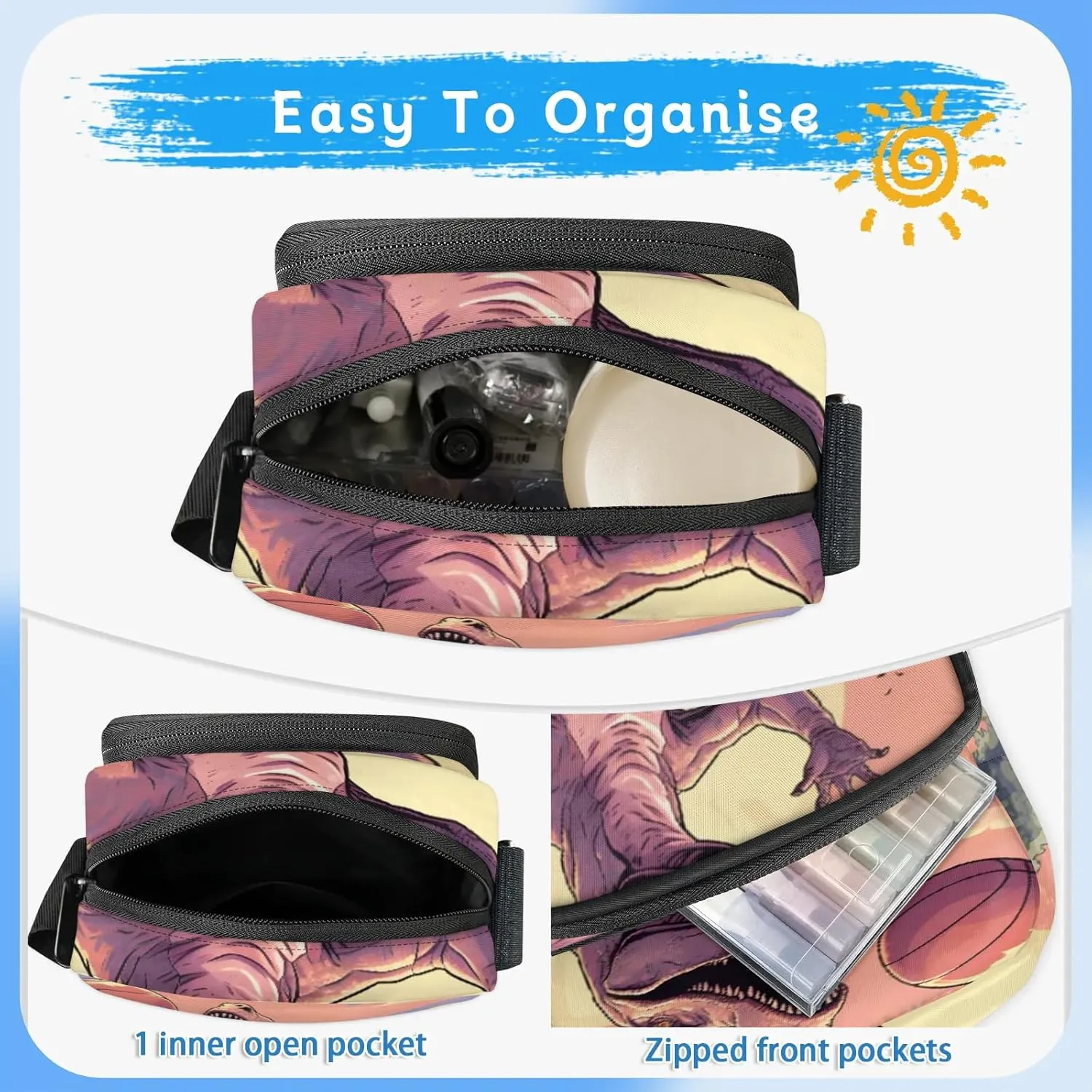 Crossbody Bag Small Sling Backpack Shoulder Bags Chest Pack Cross Body Daypack Artistic Football Belt Purse