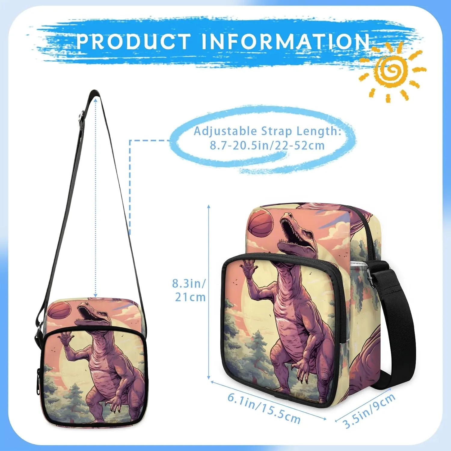 Crossbody Bag Small Sling Backpack Shoulder Bags Chest Pack Cross Body Daypack Artistic Football Belt Purse
