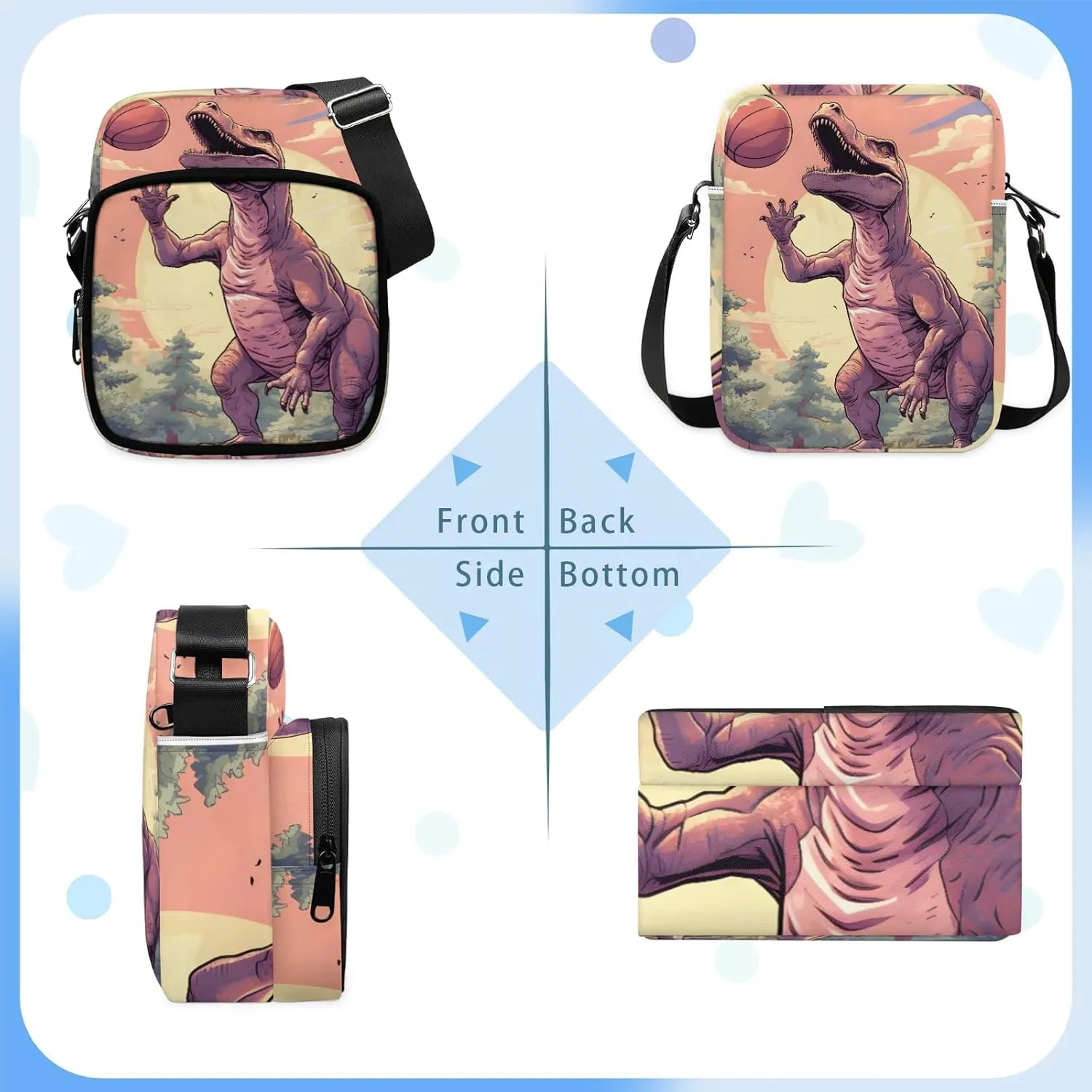 Crossbody Bag Small Sling Backpack Shoulder Bags Chest Pack Cross Body Daypack Artistic Football Belt Purse