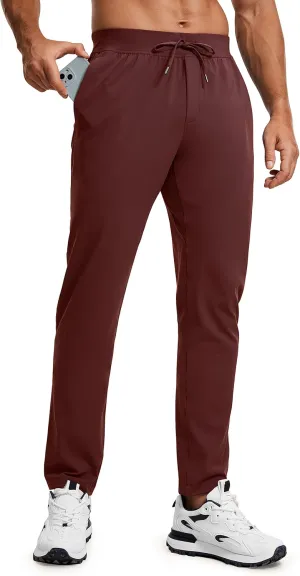 CRZ YOGA 4-Way Stretch Athletic Pants for Men 30" Workout Lounge Casual Work Jogger with Zip Pocket