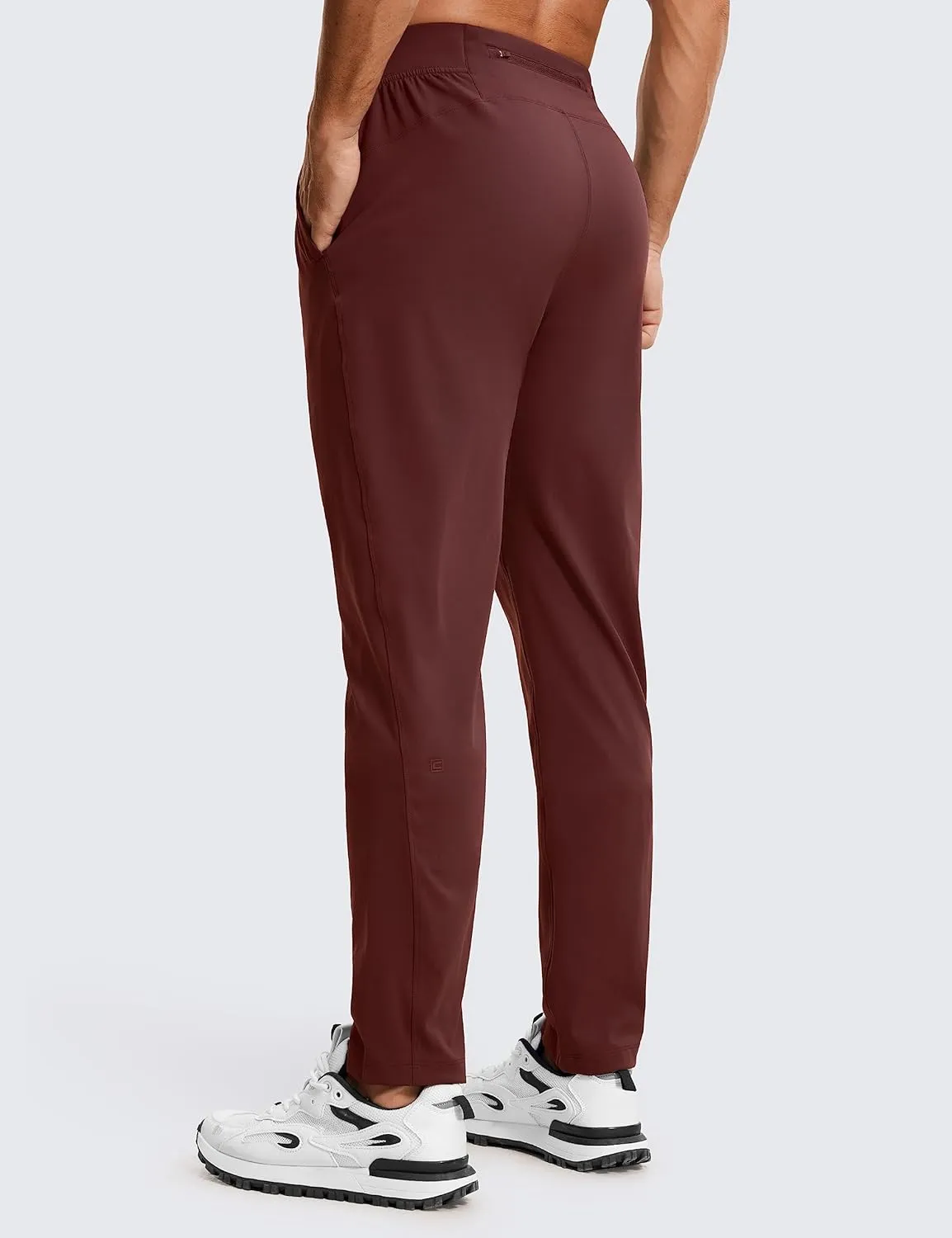 CRZ YOGA 4-Way Stretch Athletic Pants for Men 30" Workout Lounge Casual Work Jogger with Zip Pocket