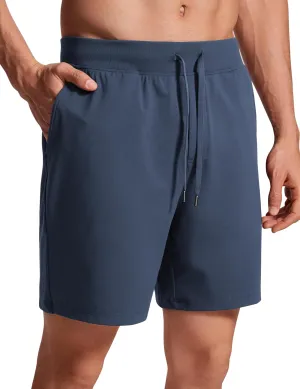 CRZ YOGA Men's Four-Way Stretch Workout Shorts - 7'' Soft Durable for Casual Athletic with Pockets