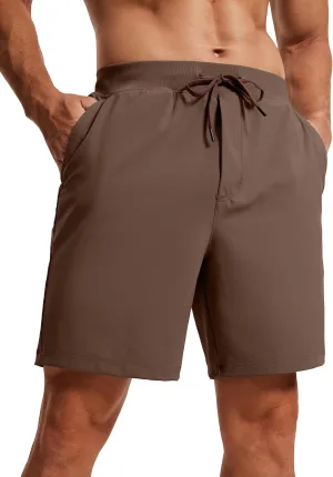 CRZ YOGA Men's Four-Way Stretch Workout Shorts - 7'' Soft Durable for Casual Athletic with Pockets