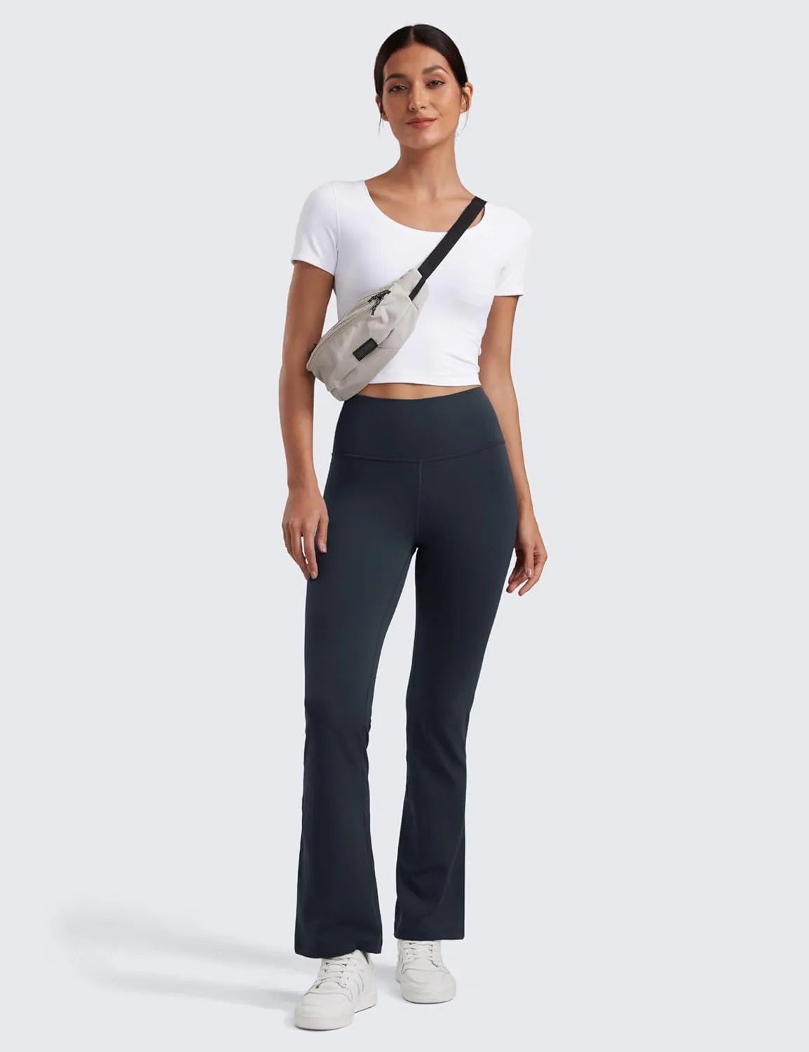 CRZ YOGA Womens Butterluxe High Waist Flare Pants 29" / 30.5" / 32" / 33.5" - Yoga Bootcut Wide Leg with Pocket Lounge