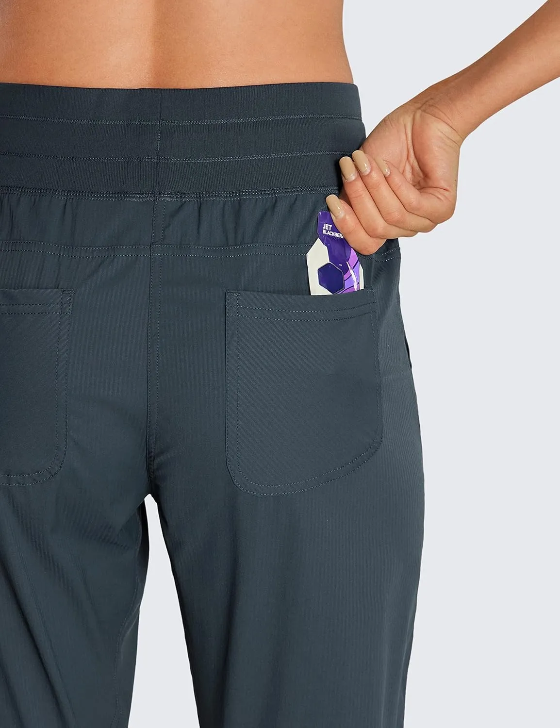 CRZ YOGA Womens Casual 7/8 Pants 27" - Lightweight Workout Outdoor Athletic Track Travel Lounge Joggers Pockets