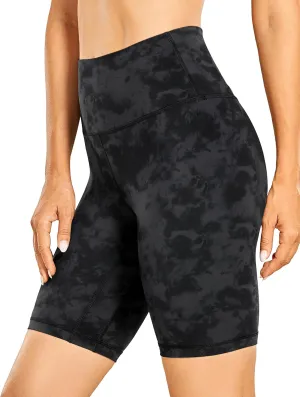 CRZ YOGA Women's Naked Feeling Biker Shorts - 8 Inches High Waisted Yoga Workout Gym Running Spandex