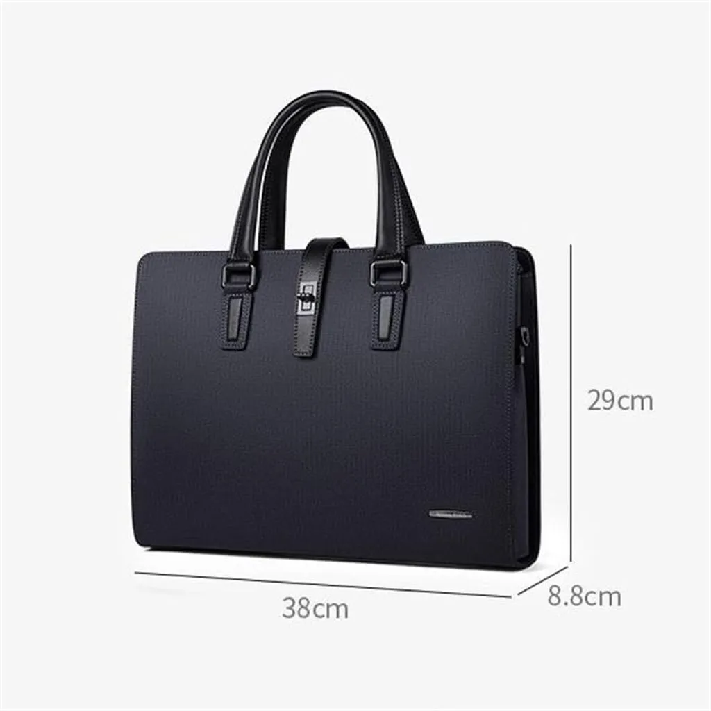 CSCDD Briefcase Men's Business Large Capacity Leather Men's Handbag Shoulder Bag Crossbody Bag Business Bag