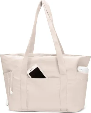 CTWWFS Tote Bag for Women, Travel Essentials Large Tote Bag with Zipper, Top Handle Handbag for Travel, Work