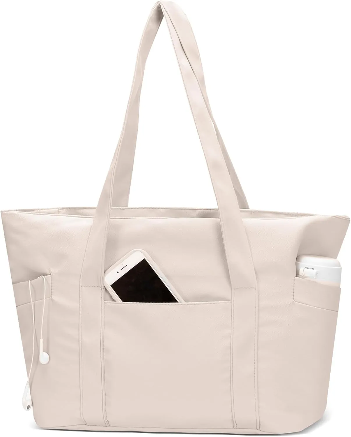 CTWWFS Tote Bag for Women, Travel Essentials Large Tote Bag with Zipper, Top Handle Handbag for Travel, Work