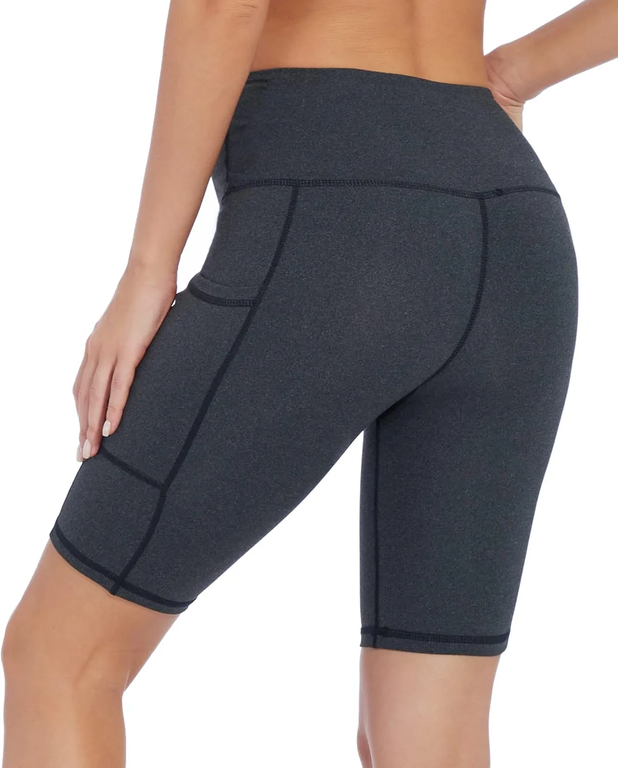 Custer's Night High Waist Out Pocket Yoga Short Tummy Control Workout Running 4 Way Stretch Yoga Leggings