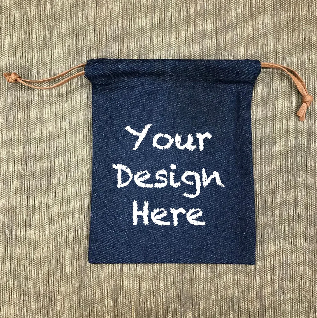 Custom Denim Drawstring Bag 103