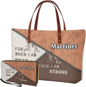 Customzied Women Handbags and Wallet Set of 2 Tote Bag Shoulder Bag Top Handle Satchel Purse