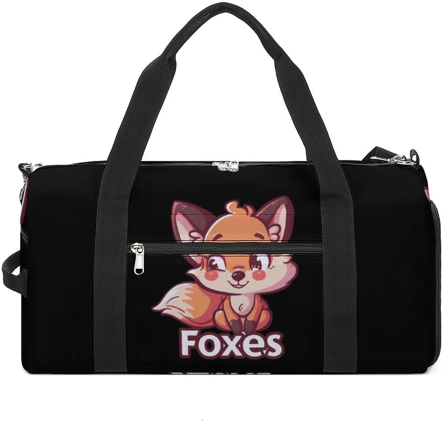 Cute Fox Gym Bag for Men Women Lightweight Duffel Bag Sports Workout Bag for Travel Yoga