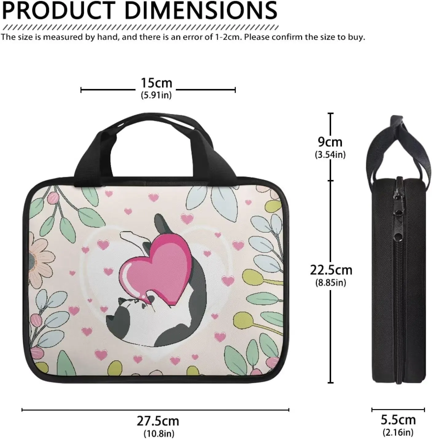 Cute Patterns Bible Cover Bible Case for Women Canvas Bible Tote Bag with Built-in Pocket Handle Church Book Cover