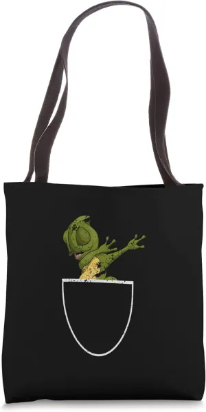 Dabbing Lizard Reptile Animal Funny Pocket Chameleon Tote Bag