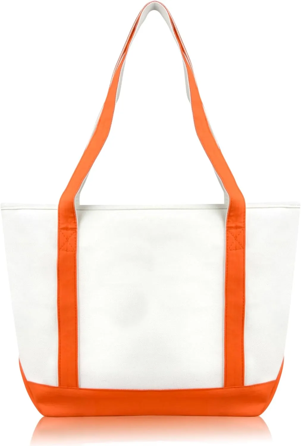 DALIX Daily Shoulder Tote Bag Premium Cotton in Orange
