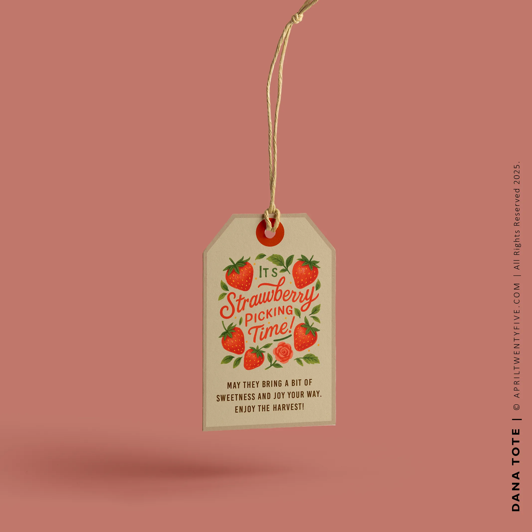 DANA | Strawberry Picking Tote (Personalized)