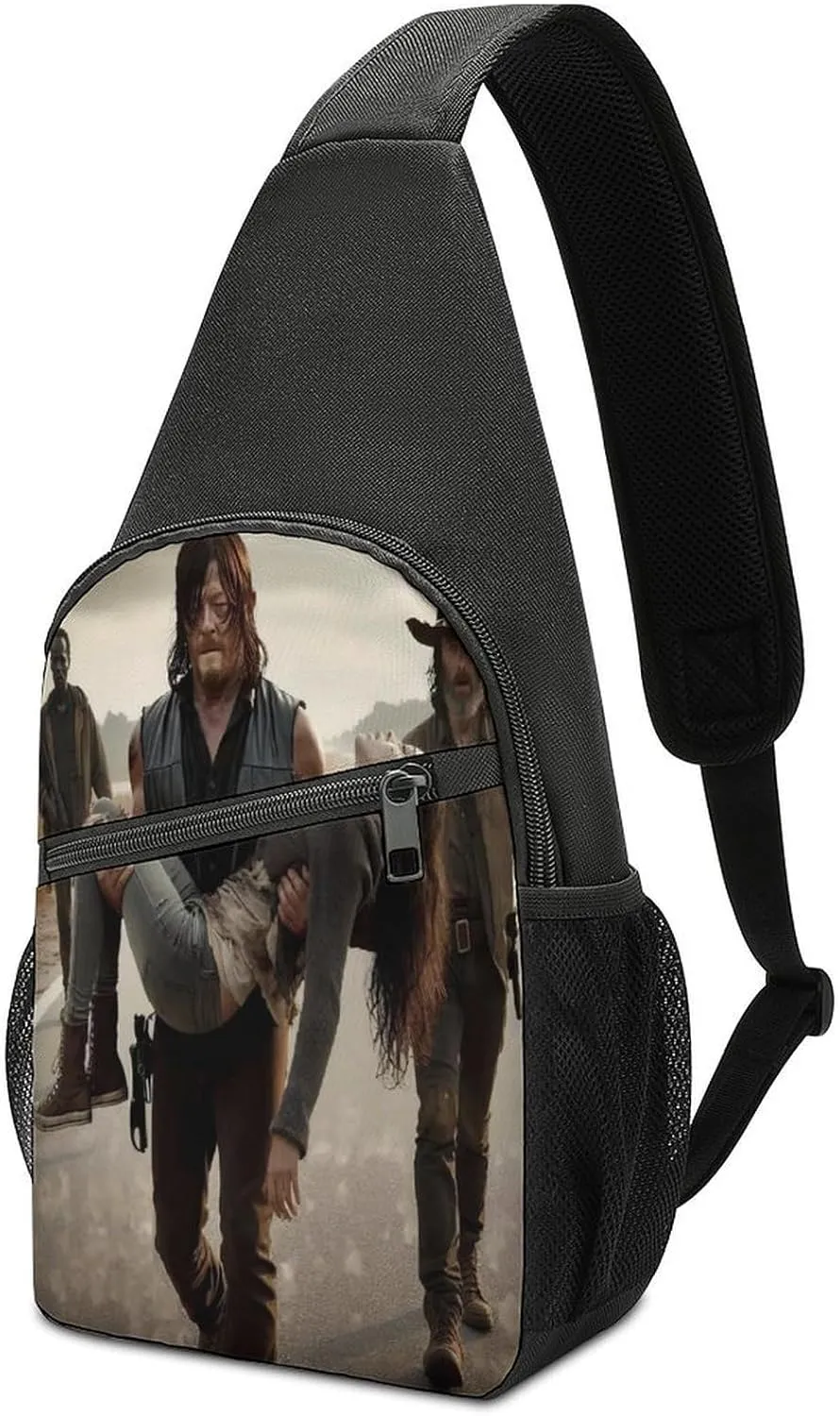 Daryl Dixon-Chapel Roan Multi-Functional Crossbody Bag With Storage Pockets And Anti-Loss Key Strap, Adjustable For Chest Shoulder One Size