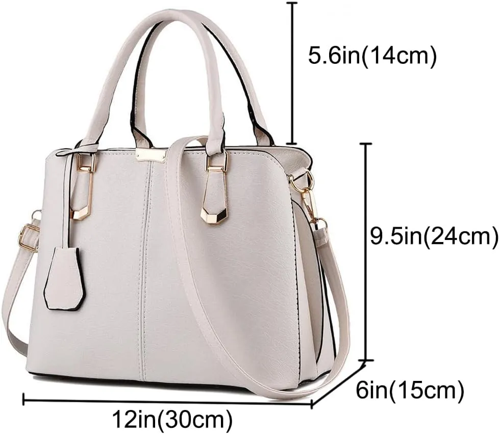 Dayfine Top Handle Handbag for Women PU Leather Satchel Bag Tote Bag Ladies Shoulder-Bag Crossbody Bag