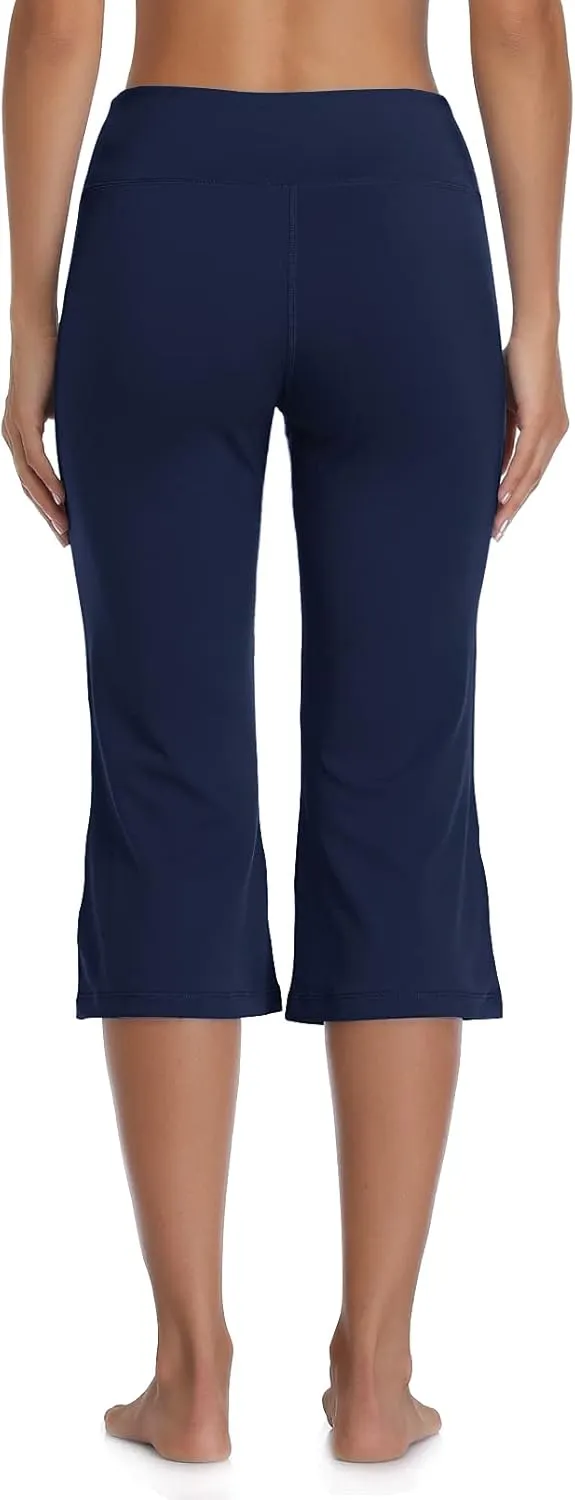 DAYOUNG Bootcut Yoga Pants for Women Tummy Control Workout Bootleg Pants High Waist 4 Way Stretch Pants