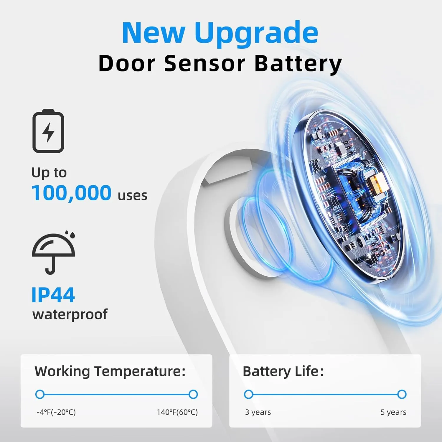 Daytech Wireless Door Chime, Door Dinger for Business Entry/Store/Home/Office, Door Alarms When Opened with 800 Ft Range,20 Chimes 5 Adjustable Volume 2 Sensors   2 Receivers