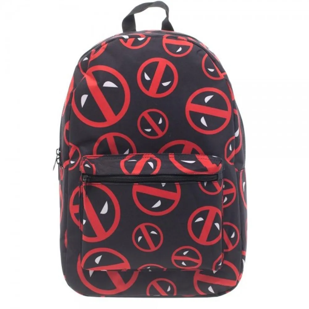 Deadpool Logo Print Backpack