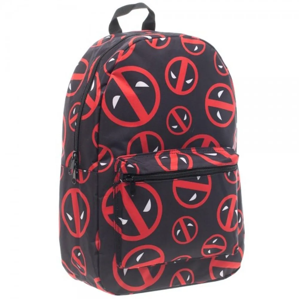 Deadpool Logo Print Backpack