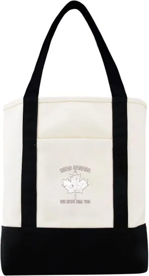 Dear Canada We Hate Him Too Political Canvas Tote Bag For Woman