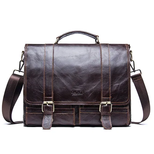 Dedicated assistance bags men's leather handbag bolsas genuine large bag CONTACT'S shoulder business luxury messenger briefcase Customizable options vintage laptop casual