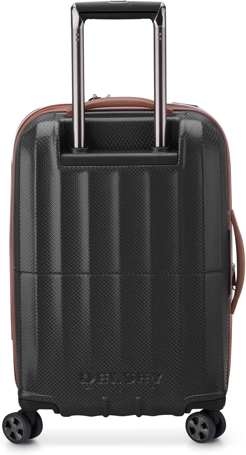 DELSEY PARIS Carrousel Hardside Expandable Luggage with Spinner Wheels, Black, Checked-Medium 24 Inch