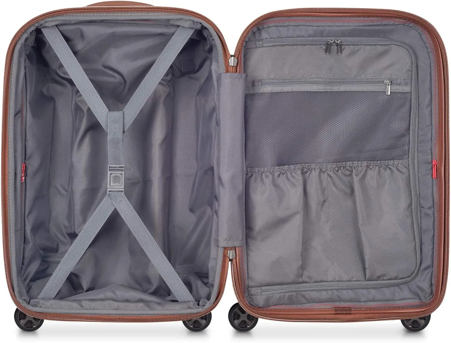 DELSEY PARIS Carrousel Hardside Expandable Luggage with Spinner Wheels, Black, Checked-Medium 24 Inch
